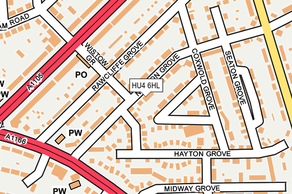 HU4 6HL map - OS OpenMap – Local (Ordnance Survey) HU4 6HL map - OS OpenMap – Local (Ordnance Survey)