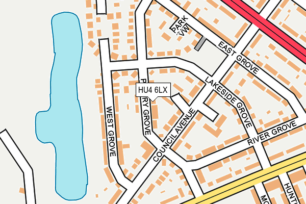 HU4 6LX map - OS OpenMap – Local (Ordnance Survey) HU4 6LX map - OS OpenMap – Local (Ordnance Survey)