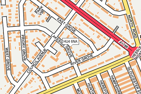 HU4 6NA map - OS OpenMap – Local (Ordnance Survey) HU4 6NA map - OS OpenMap – Local (Ordnance Survey)