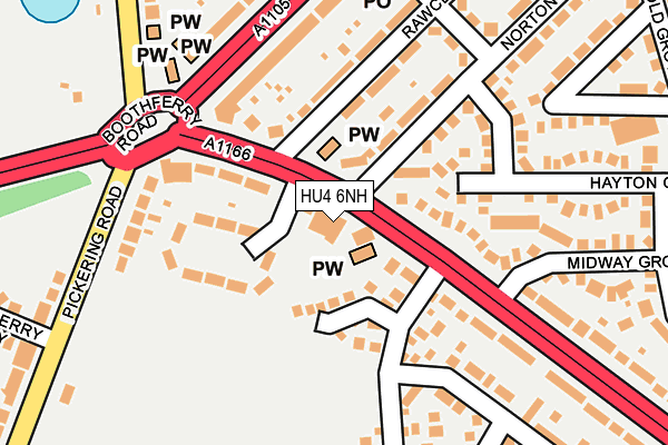 HU4 6NH map - OS OpenMap – Local (Ordnance Survey) HU4 6NH map - OS OpenMap – Local (Ordnance Survey)