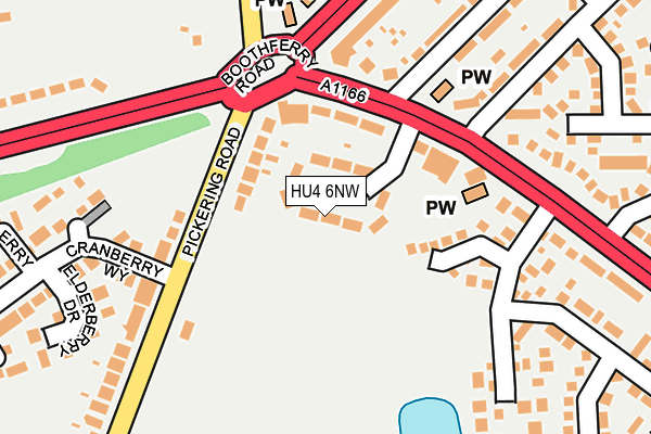 HU4 6NW map - OS OpenMap – Local (Ordnance Survey) HU4 6NW map - OS OpenMap – Local (Ordnance Survey)