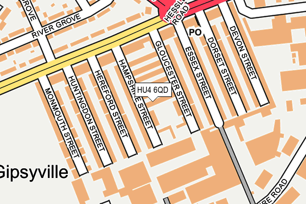 HU4 6QD map - OS OpenMap – Local (Ordnance Survey) HU4 6QD map - OS OpenMap – Local (Ordnance Survey)