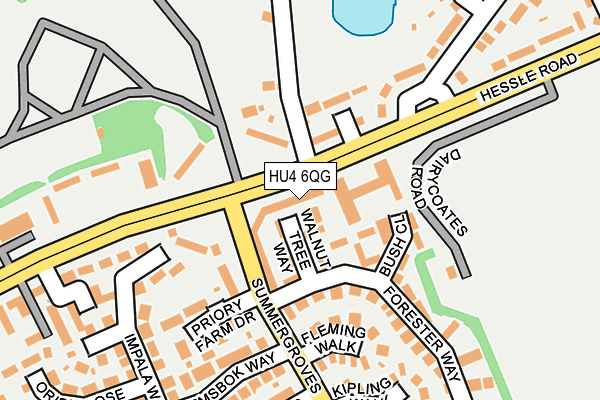 HU4 6QG map - OS OpenMap – Local (Ordnance Survey) HU4 6QG map - OS OpenMap – Local (Ordnance Survey)