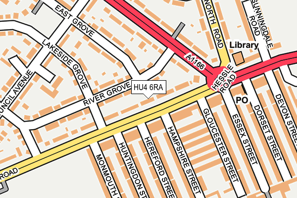 HU4 6RA map - OS OpenMap – Local (Ordnance Survey) HU4 6RA map - OS OpenMap – Local (Ordnance Survey)