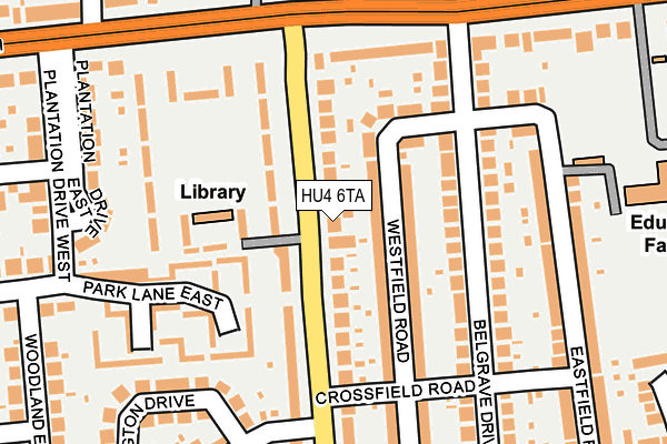 HU4 6TA map - OS OpenMap – Local (Ordnance Survey) HU4 6TA map - OS OpenMap – Local (Ordnance Survey)