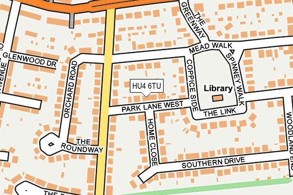 HU4 6TU map - OS OpenMap – Local (Ordnance Survey) HU4 6TU map - OS OpenMap – Local (Ordnance Survey)