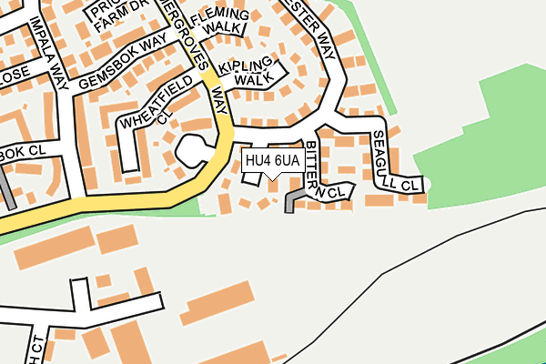 HU4 6UA map - OS OpenMap – Local (Ordnance Survey)