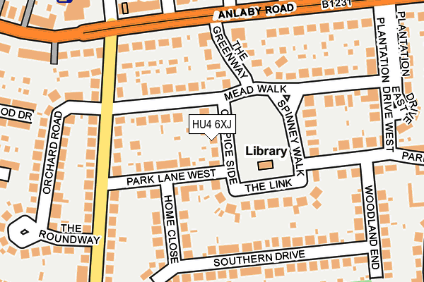 HU4 6XJ map - OS OpenMap – Local (Ordnance Survey) HU4 6XJ map - OS OpenMap – Local (Ordnance Survey)