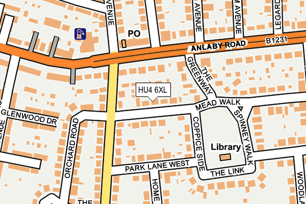 HU4 6XL map - OS OpenMap – Local (Ordnance Survey) HU4 6XL map - OS OpenMap – Local (Ordnance Survey)