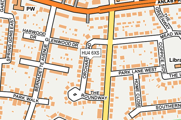 HU4 6XS map - OS OpenMap – Local (Ordnance Survey) HU4 6XS map - OS OpenMap – Local (Ordnance Survey)