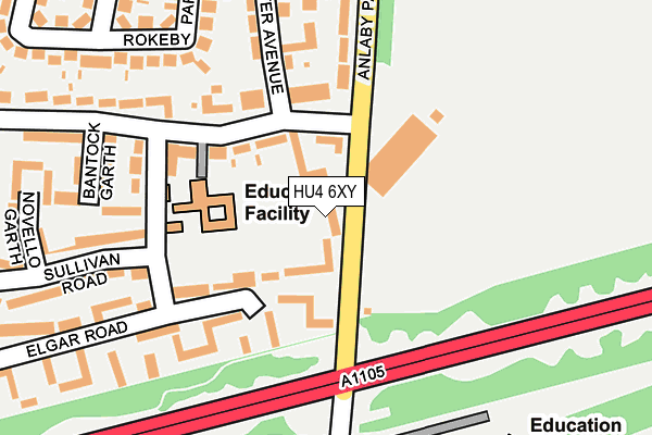 HU4 6XY map - OS OpenMap – Local (Ordnance Survey) HU4 6XY map - OS OpenMap – Local (Ordnance Survey)