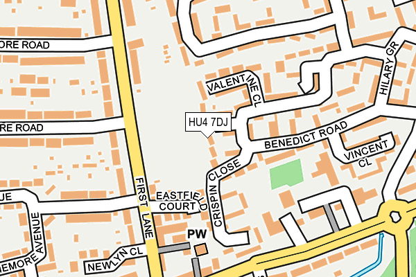 HU4 7DJ map - OS OpenMap – Local (Ordnance Survey) HU4 7DJ map - OS OpenMap – Local (Ordnance Survey)