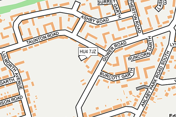 HU4 7JZ map - OS OpenMap – Local (Ordnance Survey) HU4 7JZ map - OS OpenMap – Local (Ordnance Survey)