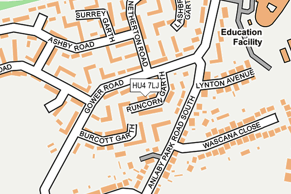HU4 7LJ map - OS OpenMap – Local (Ordnance Survey) HU4 7LJ map - OS OpenMap – Local (Ordnance Survey)