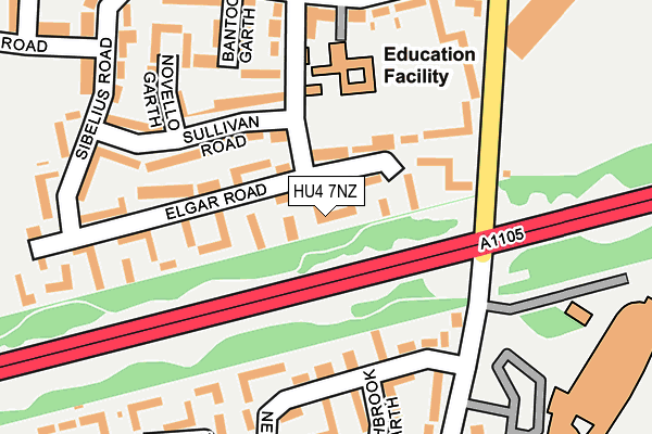 HU4 7NZ map - OS OpenMap – Local (Ordnance Survey) HU4 7NZ map - OS OpenMap – Local (Ordnance Survey)