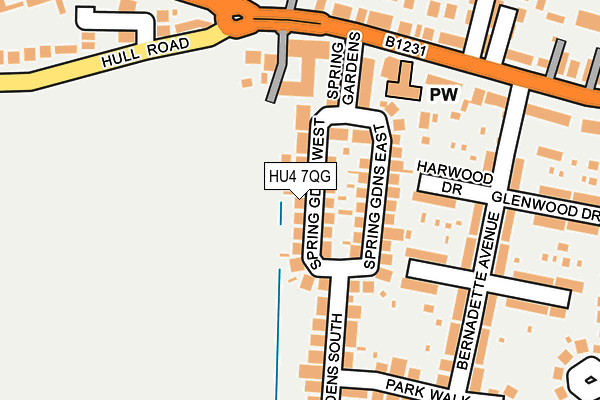 HU4 7QG map - OS OpenMap – Local (Ordnance Survey) HU4 7QG map - OS OpenMap – Local (Ordnance Survey)