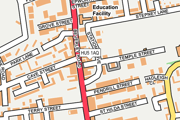 HU5 1AQ map - OS OpenMap – Local (Ordnance Survey) HU5 1AQ map - OS OpenMap – Local (Ordnance Survey)