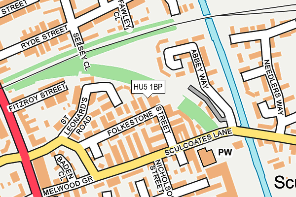 HU5 1BP map - OS OpenMap – Local (Ordnance Survey) HU5 1BP map - OS OpenMap – Local (Ordnance Survey)