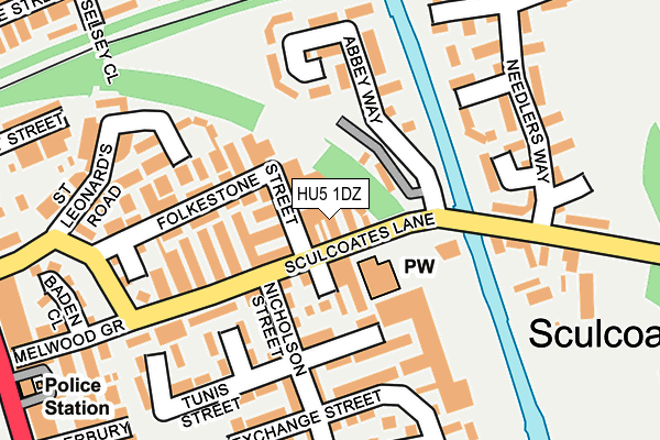 HU5 1DZ map - OS OpenMap – Local (Ordnance Survey) HU5 1DZ map - OS OpenMap – Local (Ordnance Survey)