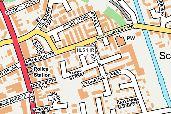 HU5 1HR map - OS OpenMap – Local (Ordnance Survey) HU5 1HR map - OS OpenMap – Local (Ordnance Survey)