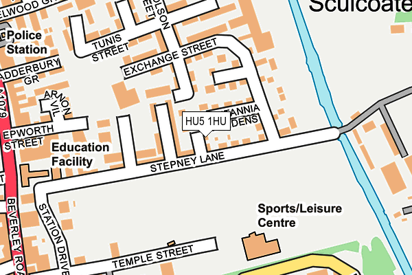 HU5 1HU map - OS OpenMap – Local (Ordnance Survey) HU5 1HU map - OS OpenMap – Local (Ordnance Survey)