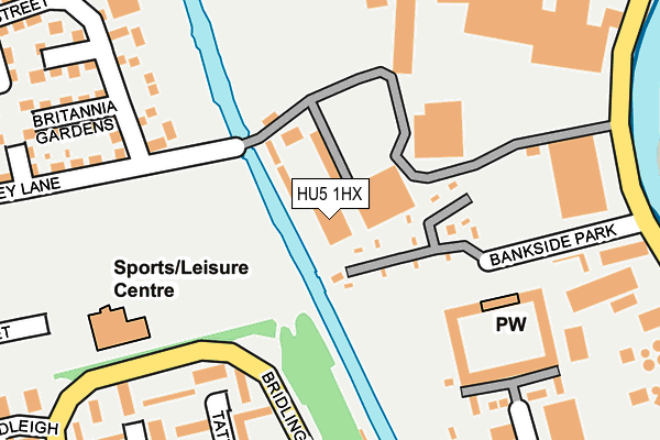HU5 1HX map - OS OpenMap – Local (Ordnance Survey) HU5 1HX map - OS OpenMap – Local (Ordnance Survey)