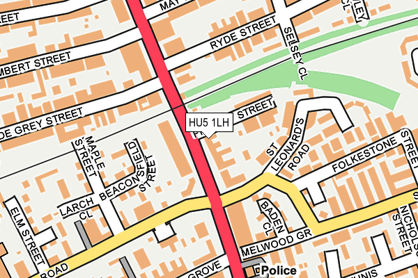 HU5 1LH map - OS OpenMap – Local (Ordnance Survey) HU5 1LH map - OS OpenMap – Local (Ordnance Survey)