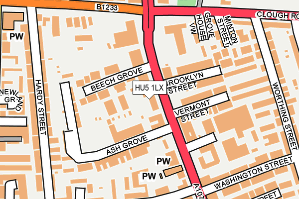 HU5 1LX map - OS OpenMap – Local (Ordnance Survey) HU5 1LX map - OS OpenMap – Local (Ordnance Survey)