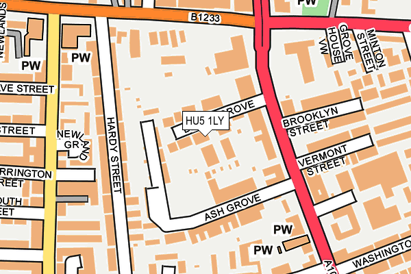 HU5 1LY map - OS OpenMap – Local (Ordnance Survey) HU5 1LY map - OS OpenMap – Local (Ordnance Survey)
