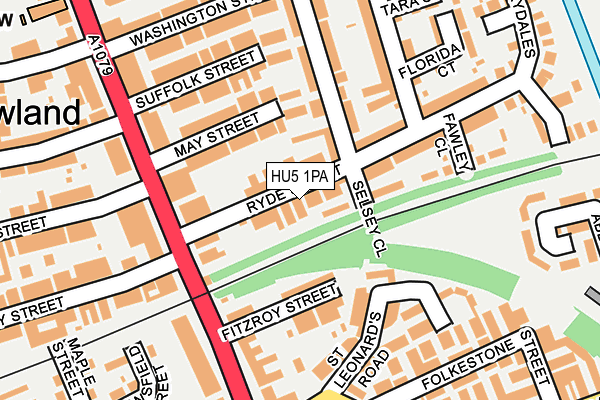 HU5 1PA map - OS OpenMap – Local (Ordnance Survey) HU5 1PA map - OS OpenMap – Local (Ordnance Survey)