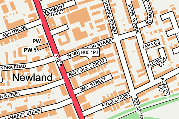 HU5 1PJ map - OS OpenMap – Local (Ordnance Survey) HU5 1PJ map - OS OpenMap – Local (Ordnance Survey)