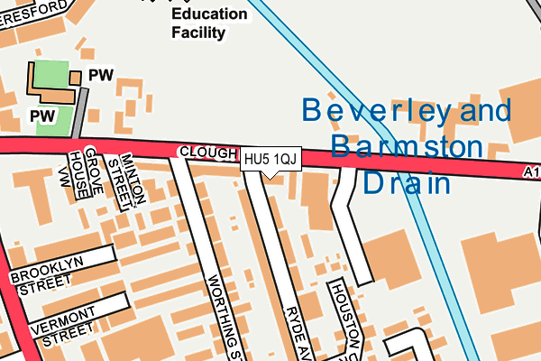 HU5 1QJ map - OS OpenMap – Local (Ordnance Survey) HU5 1QJ map - OS OpenMap – Local (Ordnance Survey)