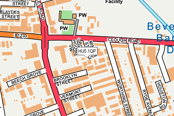 HU5 1QP map - OS OpenMap – Local (Ordnance Survey) HU5 1QP map - OS OpenMap – Local (Ordnance Survey)