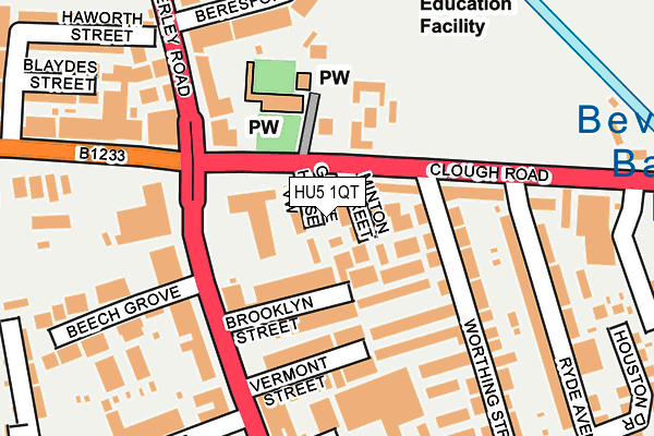 HU5 1QT map - OS OpenMap – Local (Ordnance Survey) HU5 1QT map - OS OpenMap – Local (Ordnance Survey)