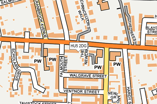 HU5 2DG map - OS OpenMap – Local (Ordnance Survey) HU5 2DG map - OS OpenMap – Local (Ordnance Survey)