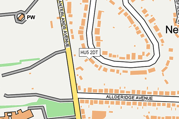 HU5 2DT map - OS OpenMap – Local (Ordnance Survey) HU5 2DT map - OS OpenMap – Local (Ordnance Survey)