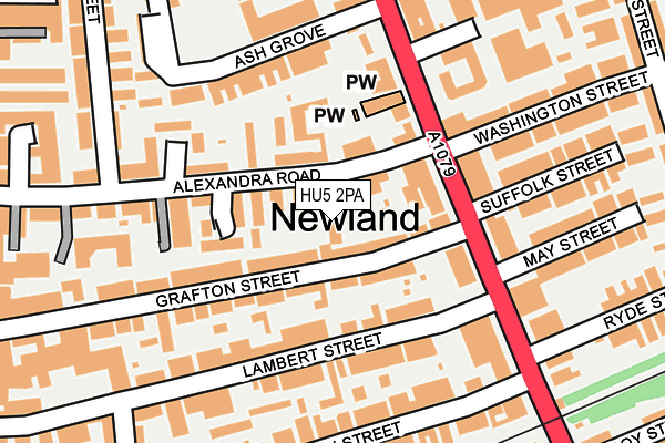 HU5 2PA map - OS OpenMap – Local (Ordnance Survey) HU5 2PA map - OS OpenMap – Local (Ordnance Survey)