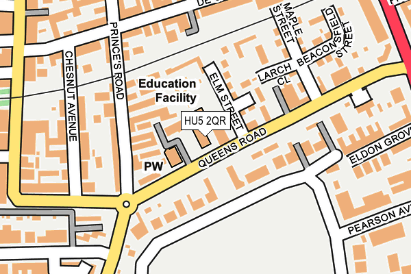 HU5 2QR map - OS OpenMap – Local (Ordnance Survey)