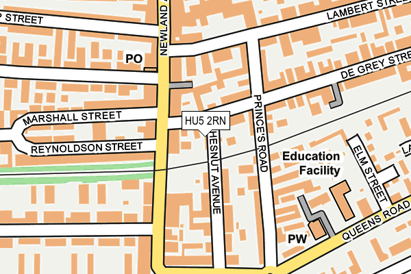 HU5 2RN map - OS OpenMap – Local (Ordnance Survey) HU5 2RN map - OS OpenMap – Local (Ordnance Survey)