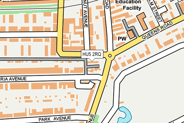 HU5 2RQ map - OS OpenMap – Local (Ordnance Survey) HU5 2RQ map - OS OpenMap – Local (Ordnance Survey)