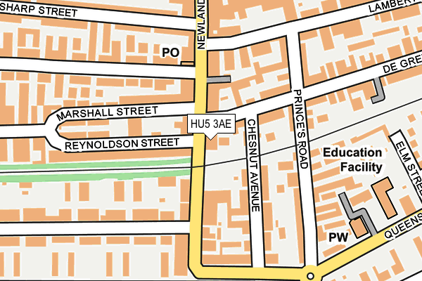 HU5 3AE map - OS OpenMap – Local (Ordnance Survey) HU5 3AE map - OS OpenMap – Local (Ordnance Survey)