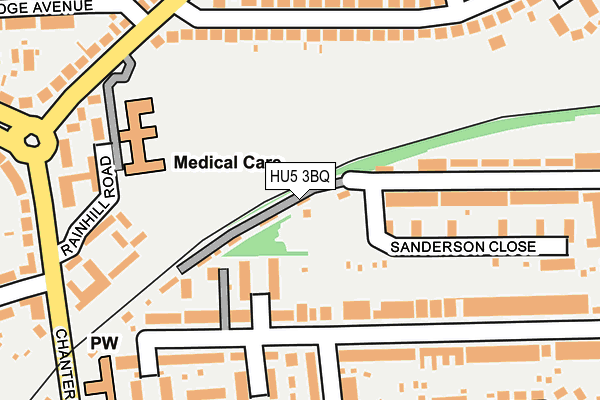 HU5 3BQ map - OS OpenMap – Local (Ordnance Survey) HU5 3BQ map - OS OpenMap – Local (Ordnance Survey)