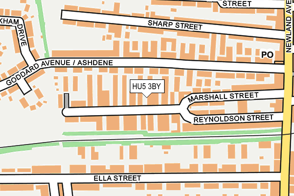 HU5 3BY map - OS OpenMap – Local (Ordnance Survey) HU5 3BY map - OS OpenMap – Local (Ordnance Survey)