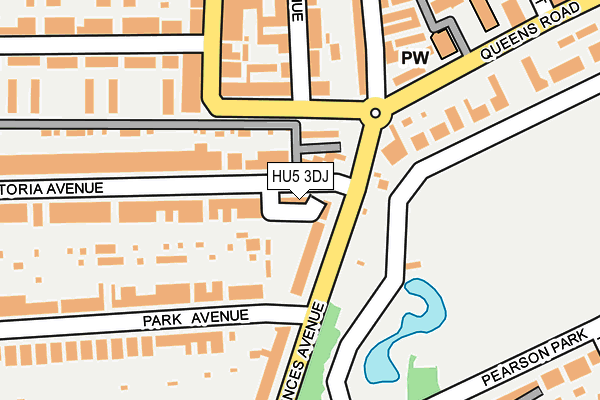 HU5 3DJ map - OS OpenMap – Local (Ordnance Survey) HU5 3DJ map - OS OpenMap – Local (Ordnance Survey)