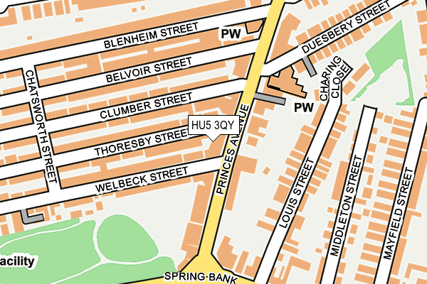 HU5 3QY map - OS OpenMap – Local (Ordnance Survey) HU5 3QY map - OS OpenMap – Local (Ordnance Survey)