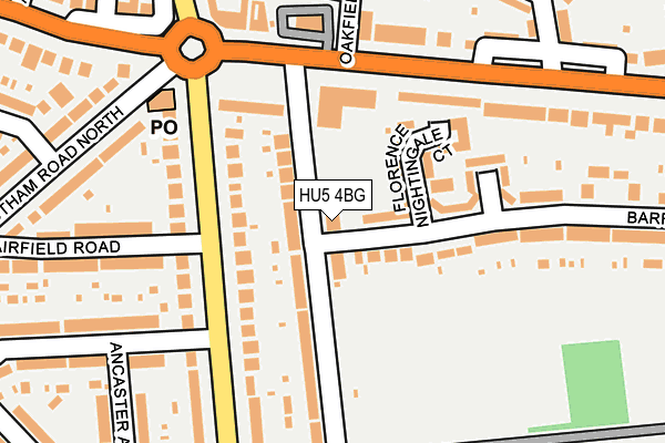 HU5 4BG map - OS OpenMap – Local (Ordnance Survey) HU5 4BG map - OS OpenMap – Local (Ordnance Survey)