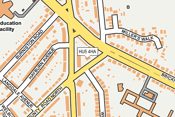 HU5 4HA map - OS OpenMap – Local (Ordnance Survey) HU5 4HA map - OS OpenMap – Local (Ordnance Survey)