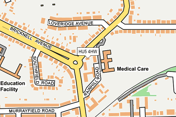 HU5 4HW map - OS OpenMap – Local (Ordnance Survey) HU5 4HW map - OS OpenMap – Local (Ordnance Survey)