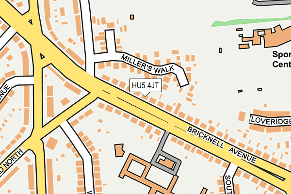 HU5 4JT map - OS OpenMap – Local (Ordnance Survey) HU5 4JT map - OS OpenMap – Local (Ordnance Survey)