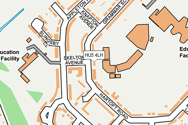 HU5 4LH map - OS OpenMap – Local (Ordnance Survey) HU5 4LH map - OS OpenMap – Local (Ordnance Survey)